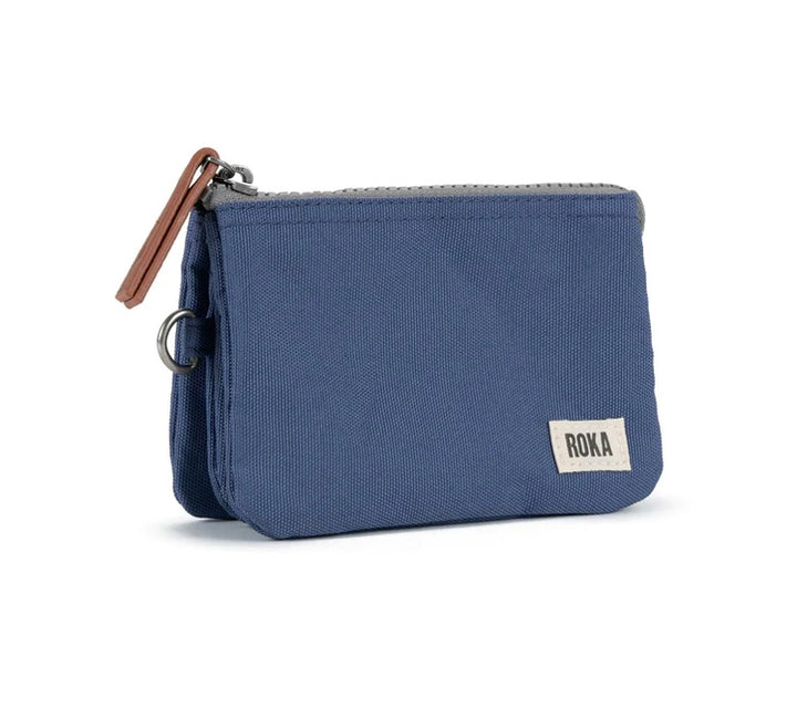 SMALL BURNT BLUE CARNABY SUSTAINABLE CANVAS WALLET