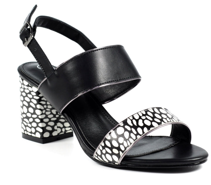BLACK DARLA HEELED SANDAL
