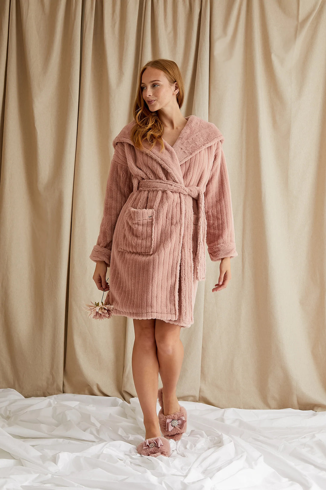 DUSKY PINK CLOUD ROBE