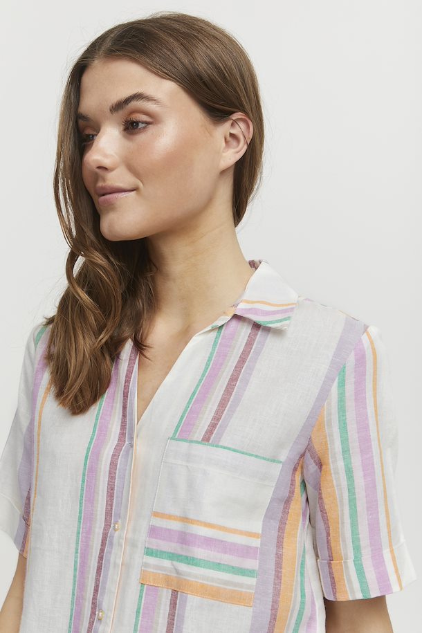 FELIA OFF WHITE MIX SHIRT