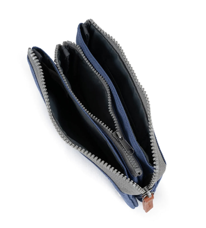 SMALL BURNT BLUE CARNABY SUSTAINABLE CANVAS WALLET