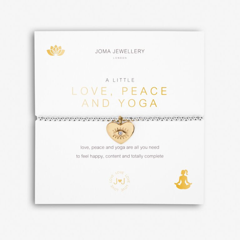 A LITTLE 'LOVE, PEACE AND YOGA' BRACELET