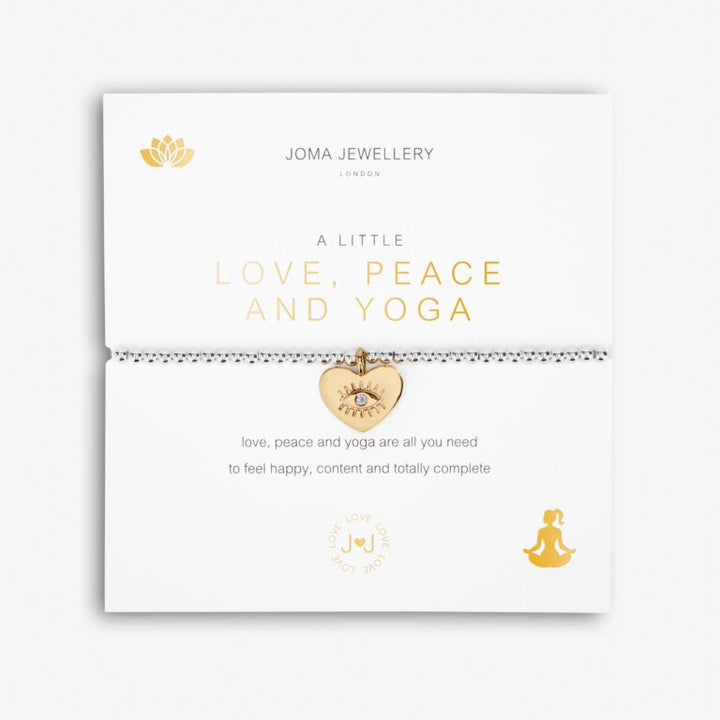 A LITTLE 'LOVE, PEACE AND YOGA' BRACELET