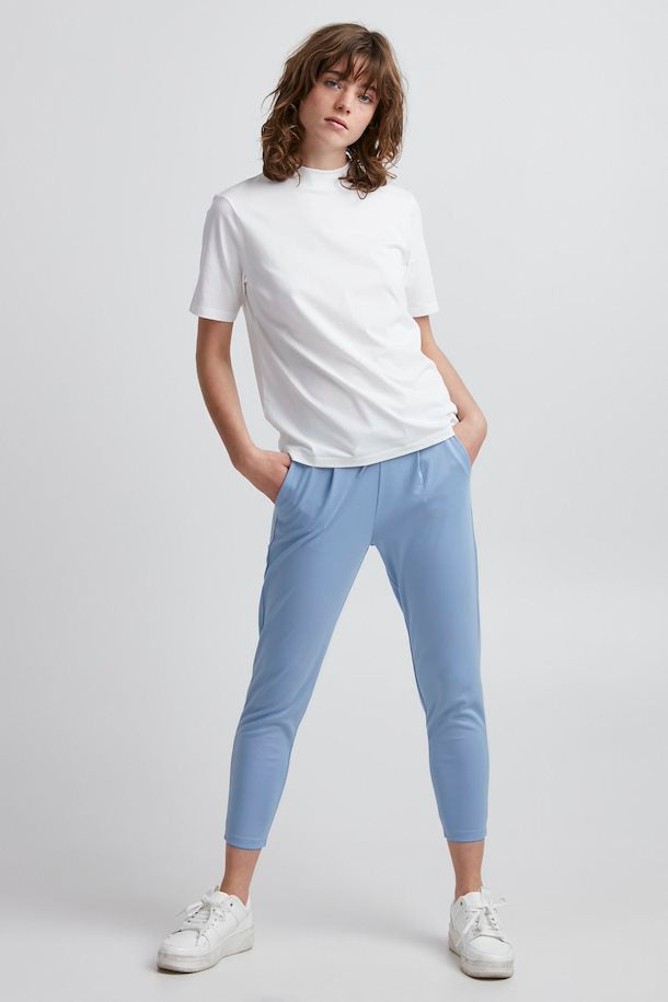 KATE CHAMBRAY BLUE CROPPED PANTS