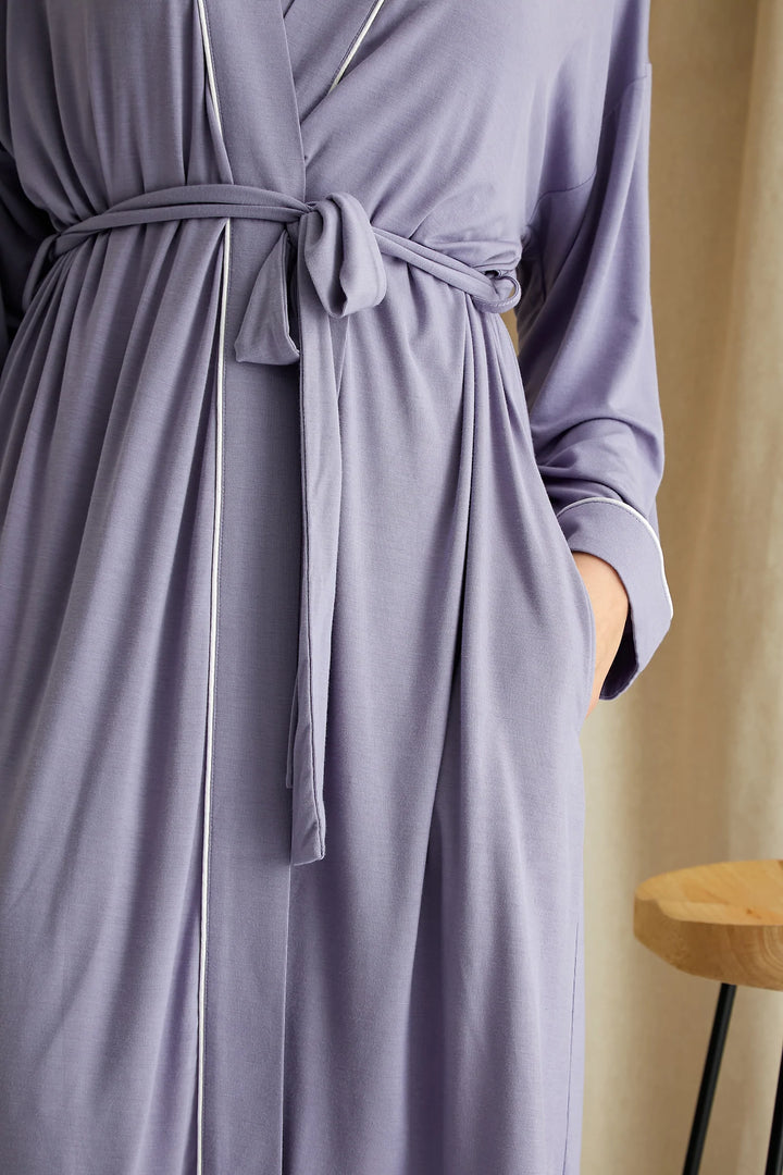 BAMBOO LAVENDER KIMONO ROBE