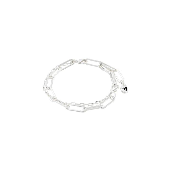 FREEDOM CABLE CHAIN BRACELET 2-IN-1 SILVER