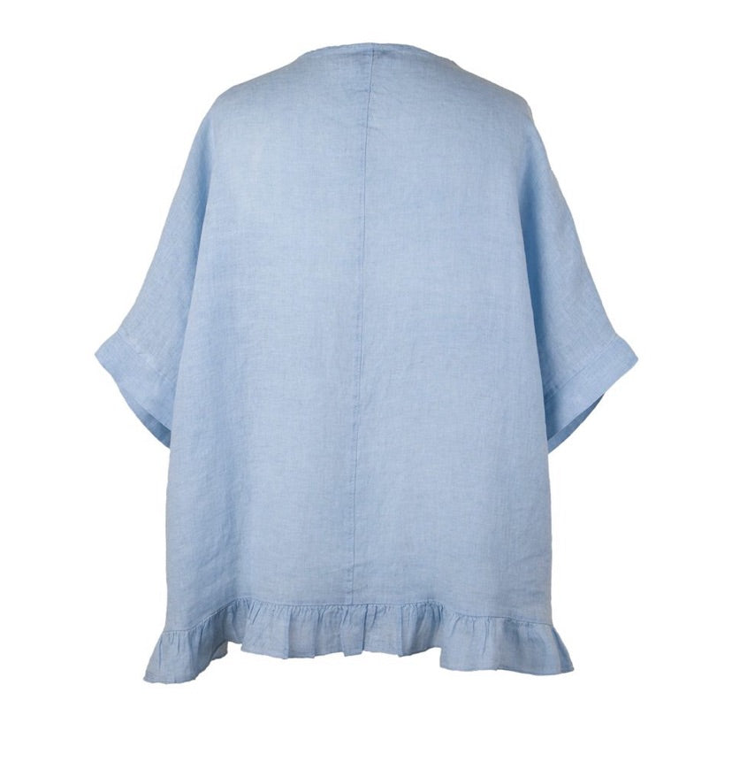 LINEN FRILL TUNIC
