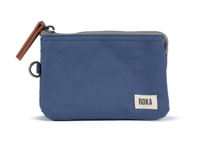 SMALL BURNT BLUE CARNABY SUSTAINABLE CANVAS WALLET