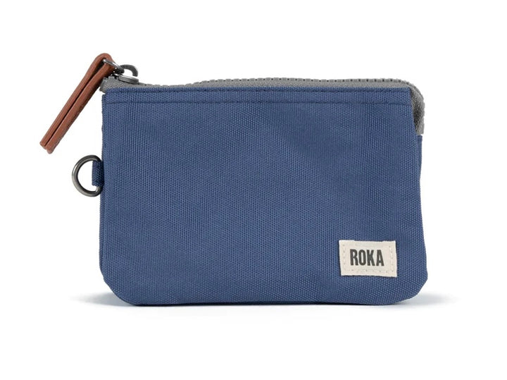 SMALL BURNT BLUE CARNABY SUSTAINABLE CANVAS WALLET