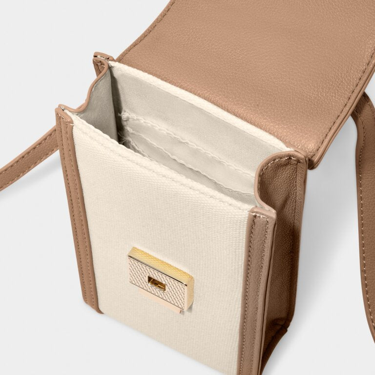 AMALFI OFF WHITE CANVAS CELL BAG