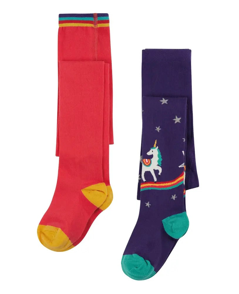 NORAH WATERMELON UNICORN TIGHTS TWO PACK