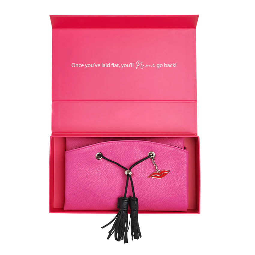 RASPBERRY PINK FLAT LAY MAKE UP BAG