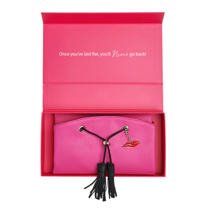 RASPBERRY PINK FLAT LAY MAKE UP BAG