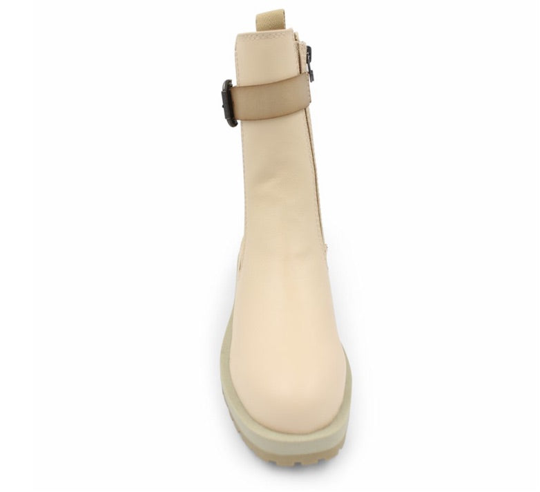 LATTE WATERBASED MID RISE BUCKLE BOOT