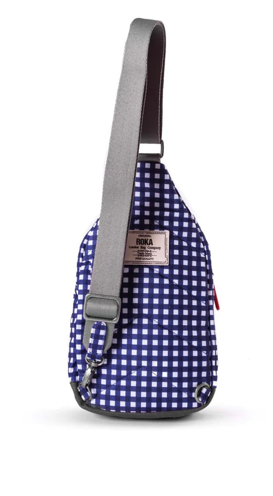 GINGHAM LARGE WILLESDEN RECYCLED CANVAS SLING BAG