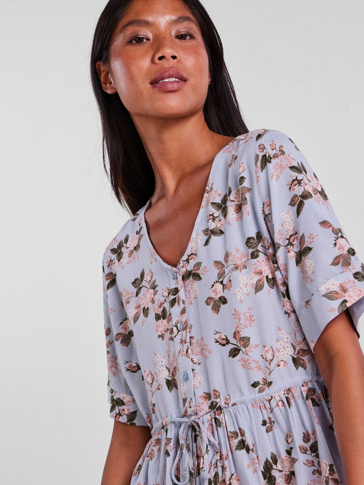 PCNYA KENTUCKY BLUE/BIG FLOWER MIDI DRESS