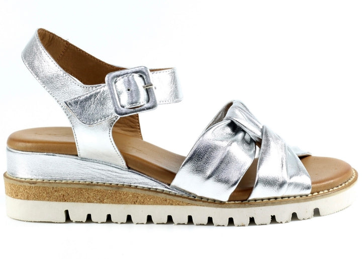 SILVER LEATHER BALMORE SANDAL