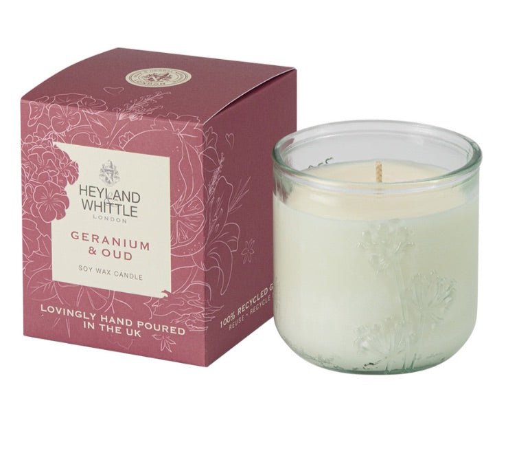 GERANIUM & OUD SOY WAX CANDLE