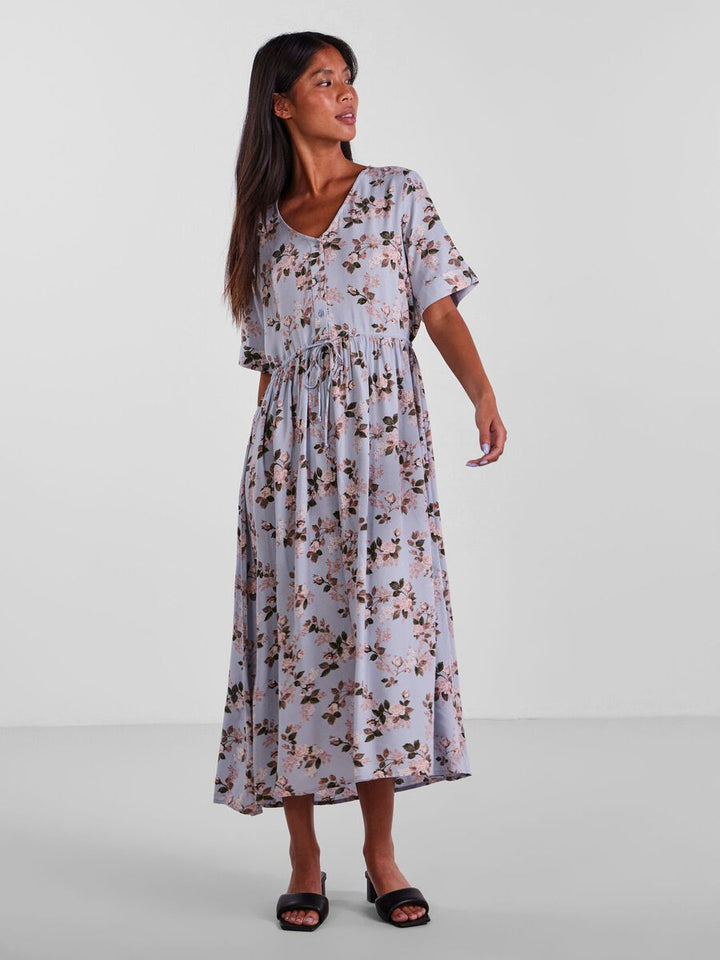PCNYA KENTUCKY BLUE/BIG FLOWER MIDI DRESS