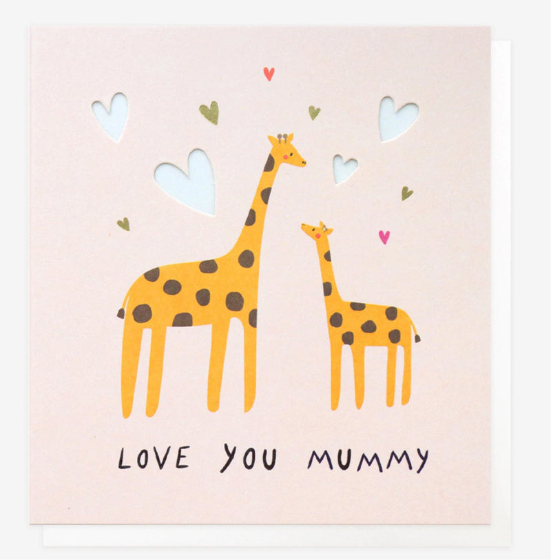 LOVE YOU MUMMY GIRAFFE CARD