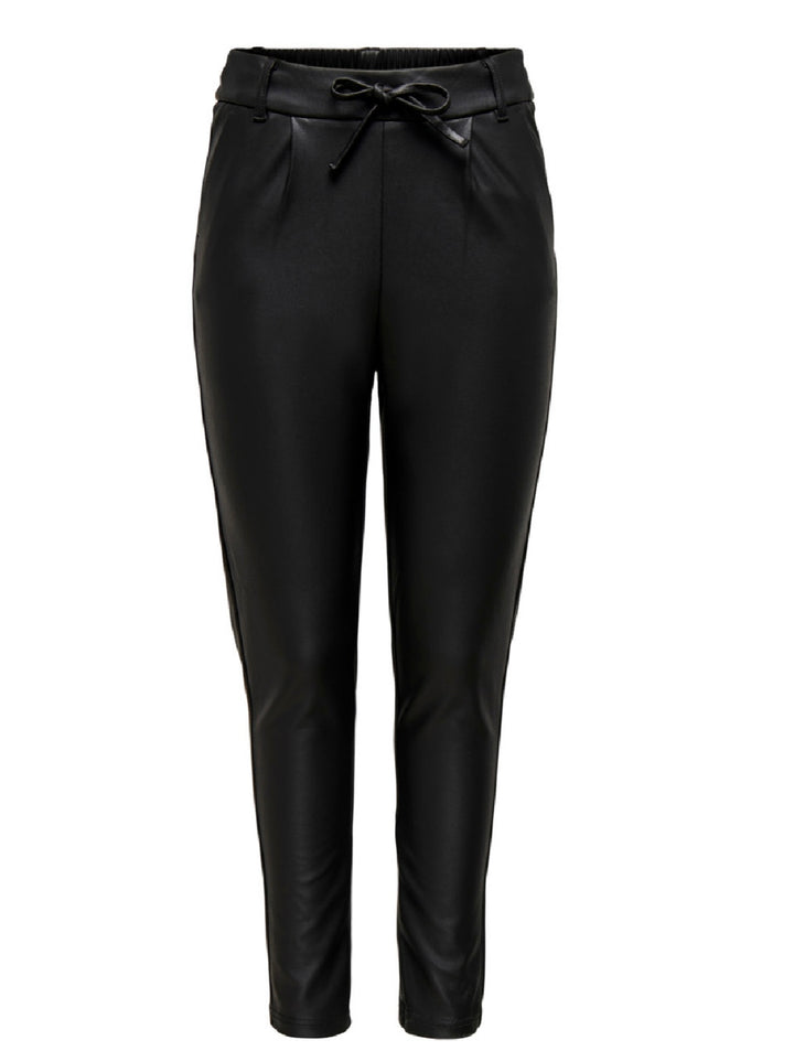 BLACK POPTRASH COATED TROUSERS