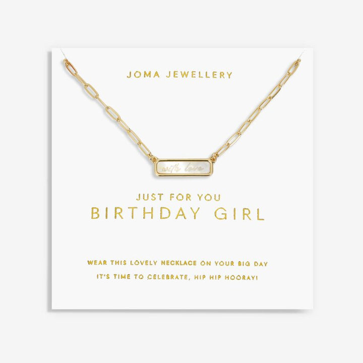 MY MOMENTS 'JUST FOR YOU BIRTHDAY GIRL' NECKLACE