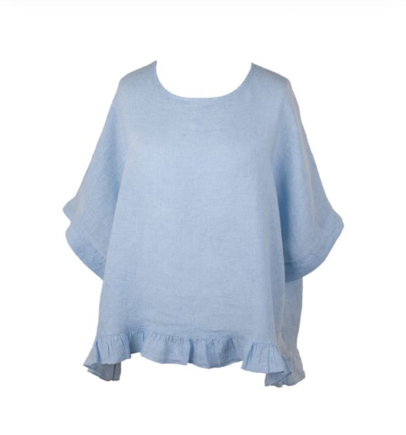 LINEN FRILL TUNIC