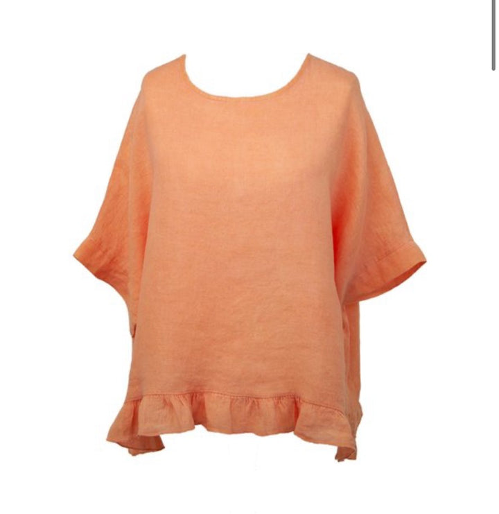 LINEN FRILL TUNIC