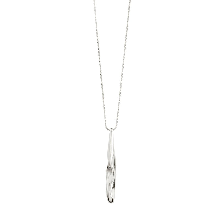 ALBERTE TEARDROP PENDANT NECKLACE SILVER