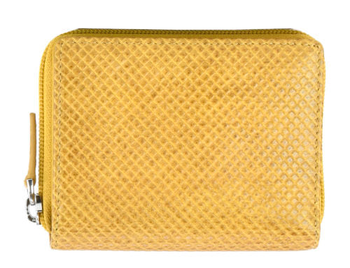 YELLOW CROC SMALL PURSE