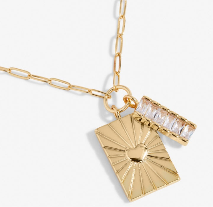 NOVA HEART CLUSTER GOLD NECKLACE