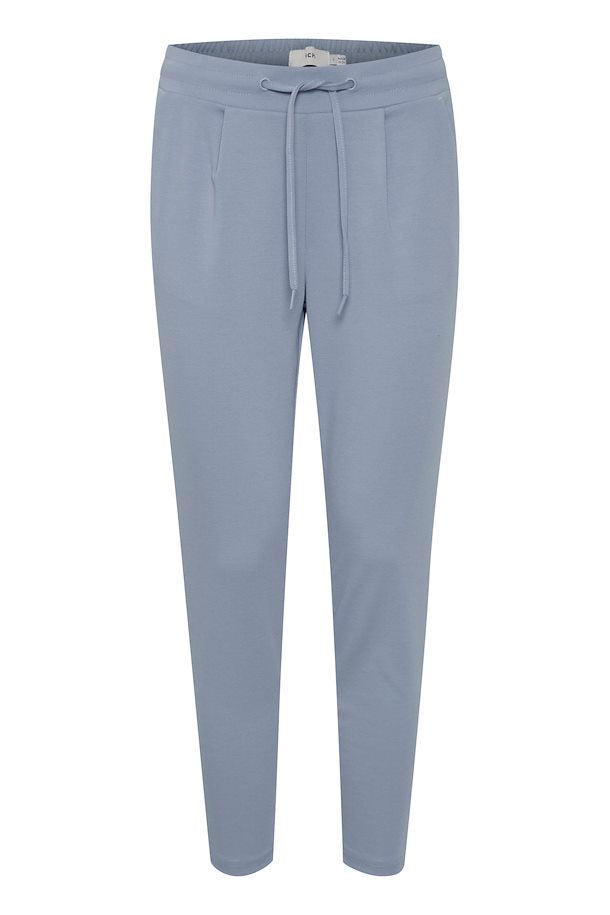 KATE CHAMBRAY BLUE CROPPED PANTS
