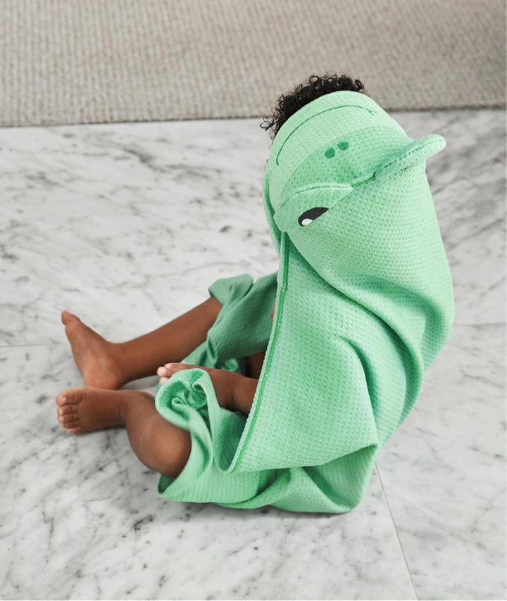 BABY FRANKIE FROG SMALL HOODED TOWEL