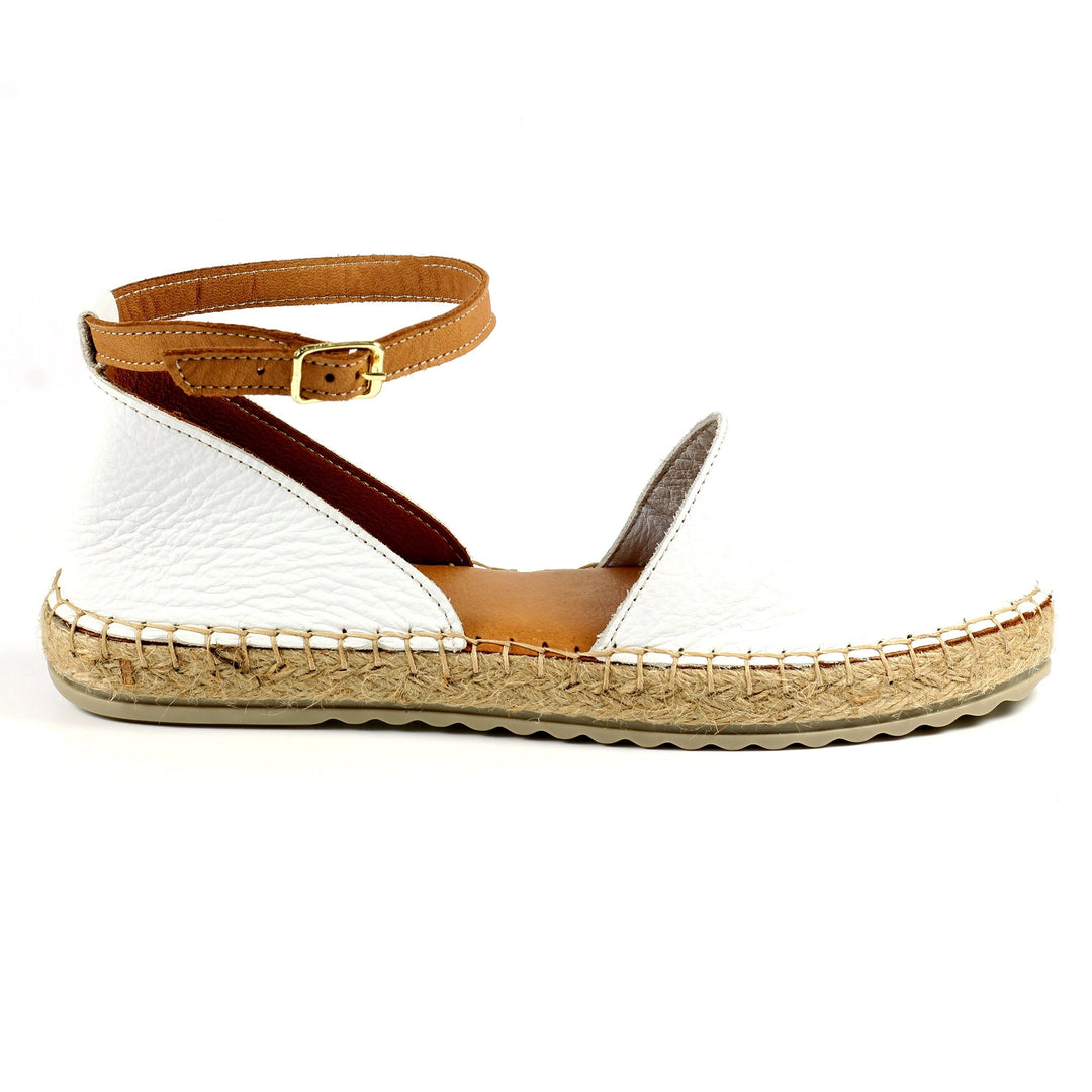 WHITE LEATHER RHODES SANDAL