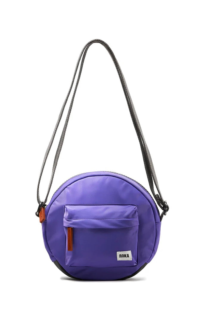SMALL PERI PURPLE RECYCLED NYLON PADDINGTON B BAG