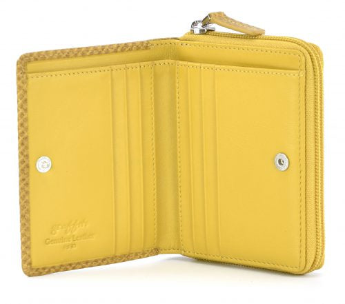 YELLOW CROC SMALL PURSE