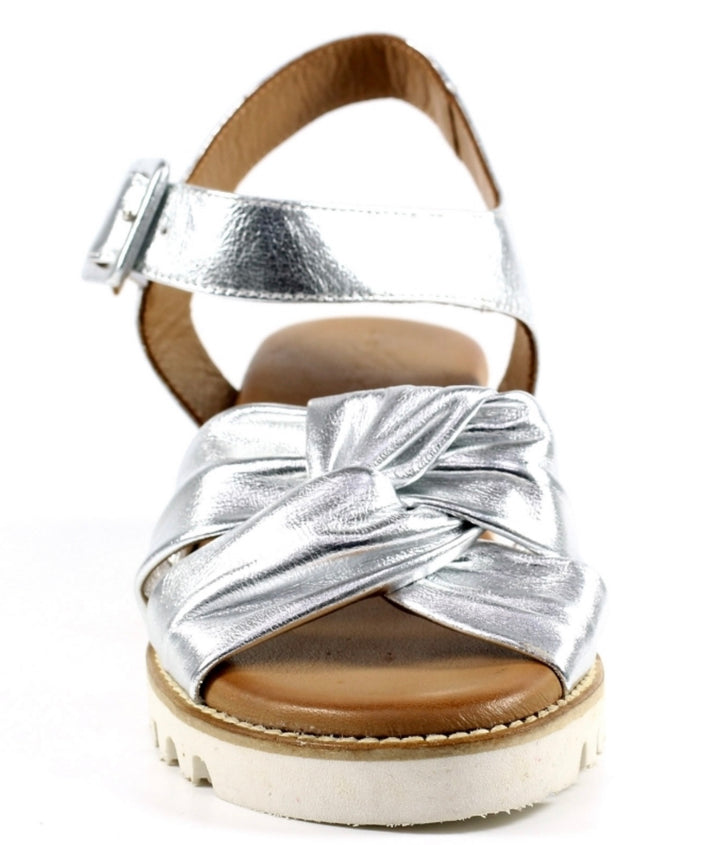 SILVER LEATHER BALMORE SANDAL