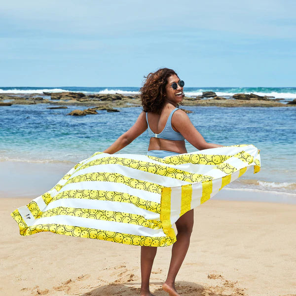 DOING OUR BIT SMILEY BEACH TOWEL