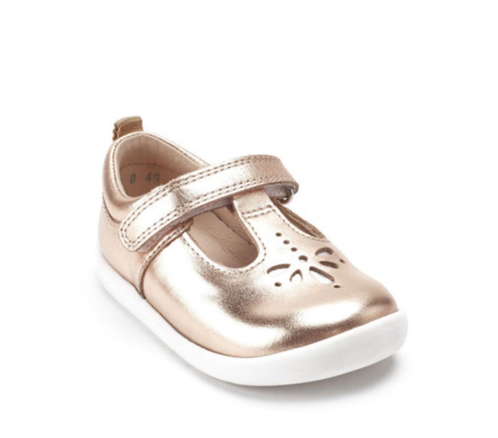 PUZZLE ROSE GOLD LEATHER SHOES