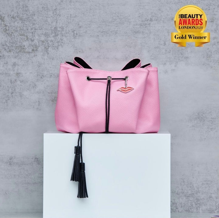 BUBBLEGUM PINK LAY FLAT MAKEUP BAG