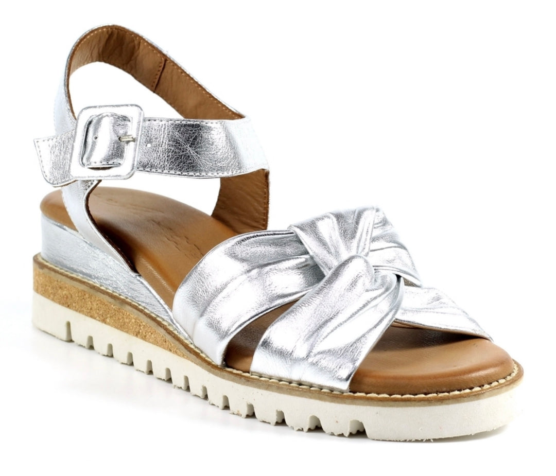 SILVER LEATHER BALMORE SANDAL