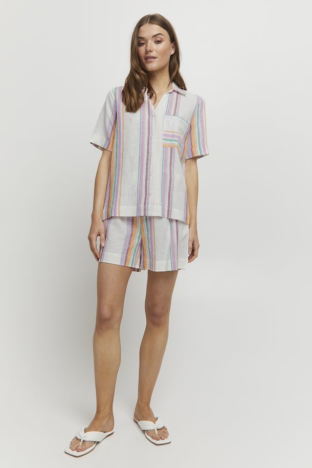 FELIA OFF WHITE MIX SHIRT