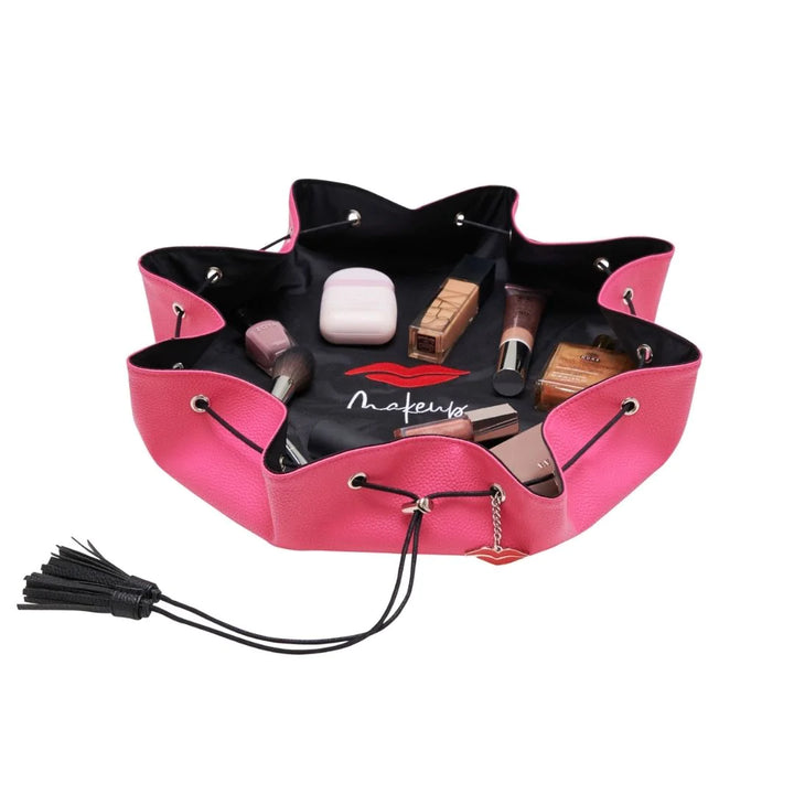 RASPBERRY PINK FLAT LAY MAKE UP BAG
