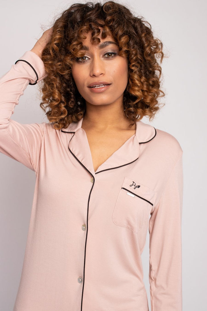 PINK BAMBOO COTTON NIGHTSHIRT