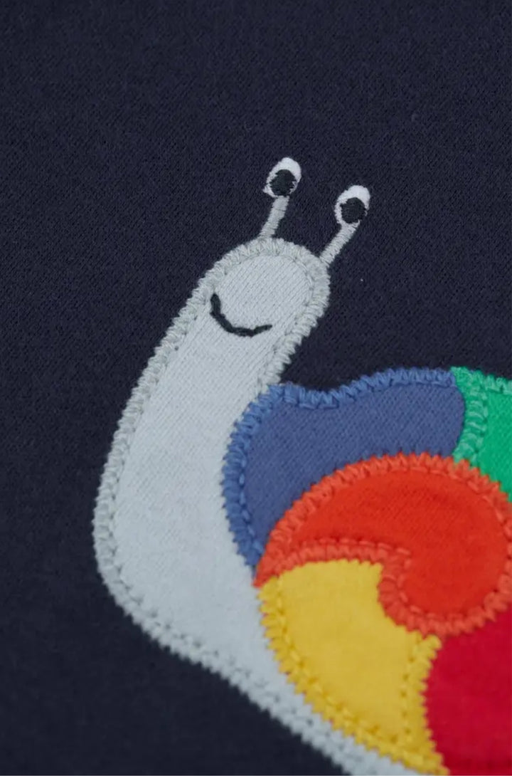 LITTLE CREATURES INDIGO/RAINBOW SNAIL TOP