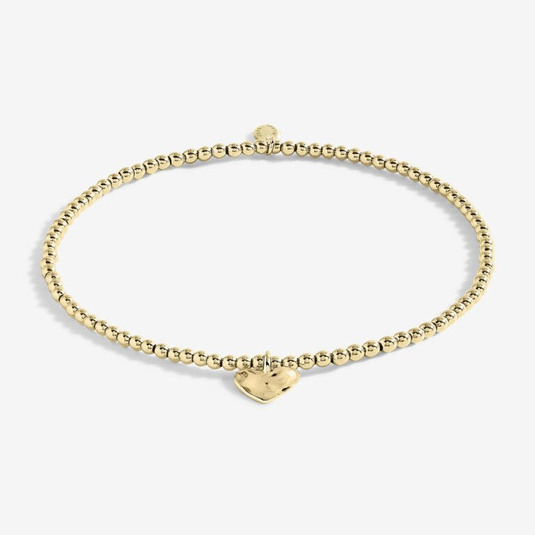 GOLD HAMMERED HEART ANKLET