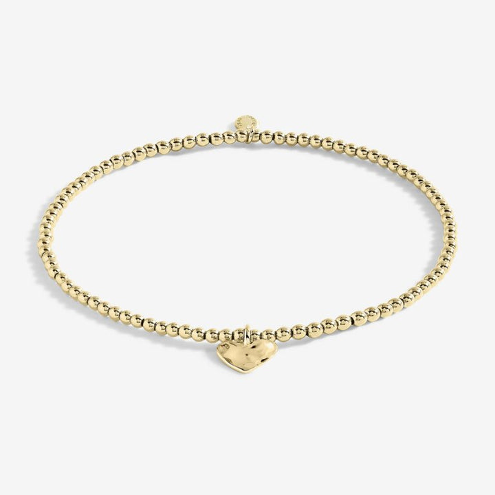 GOLD HAMMERED HEART ANKLET