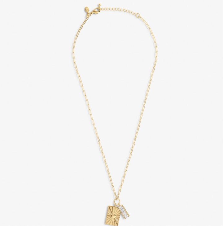 NOVA HEART CLUSTER GOLD NECKLACE