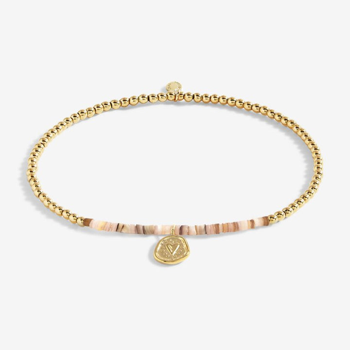 PINK SHELL GOLD HEART ANKLET