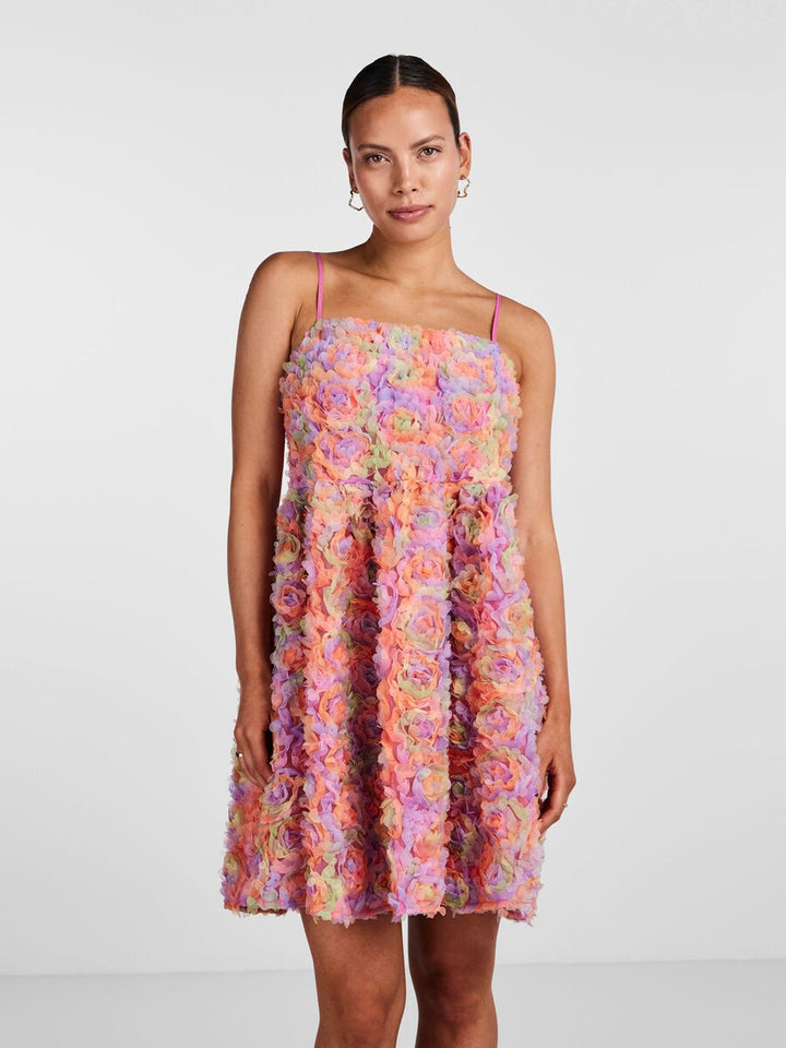 BIRDS OF PARADISE FLOWERLY STRAP DRESS
